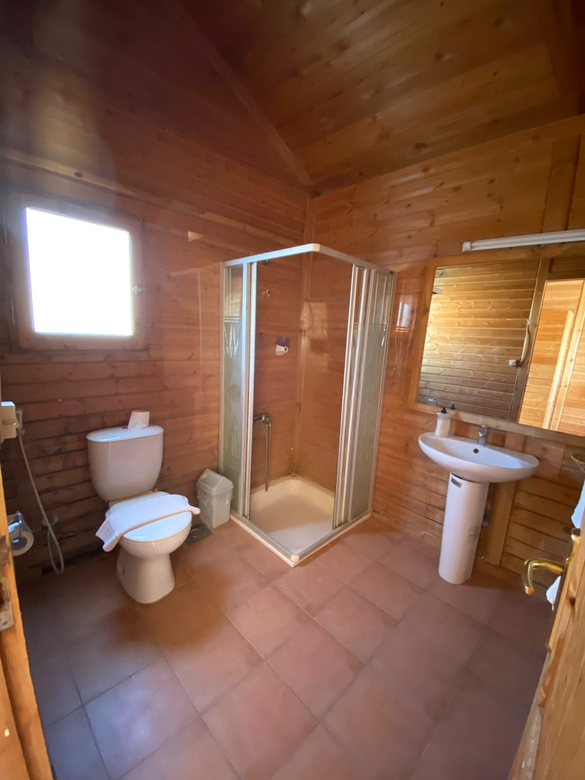 Private bathroom inside Nuweiba Lodge chalet