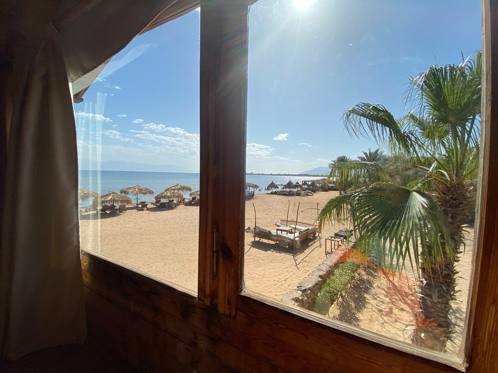 View of Tarabeen beach from Nuweiba Lodge window